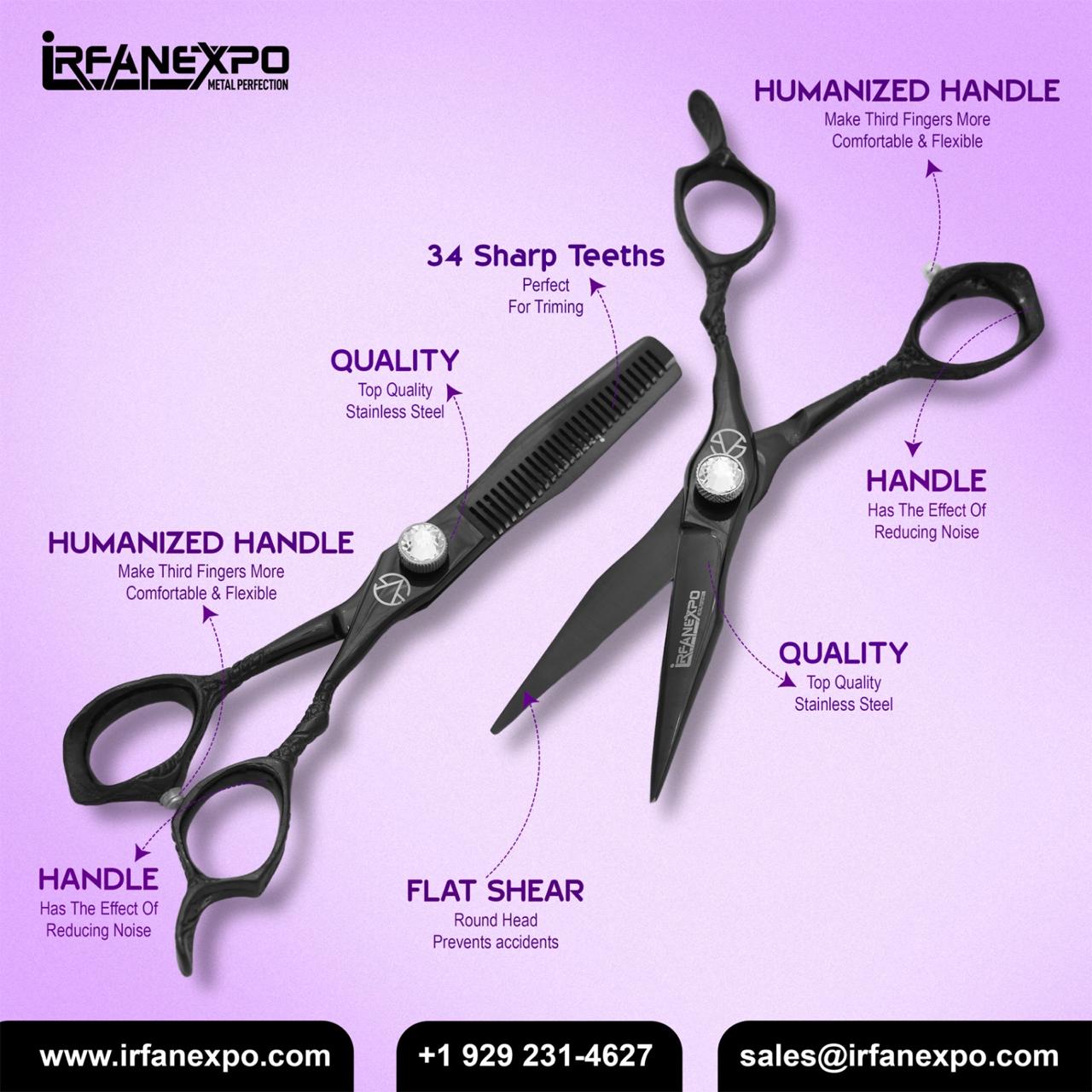 Professional Barber Scissor Set – Cutting & Thinning Shears with Case