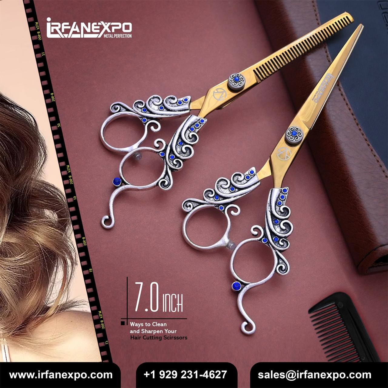 "Ornate Blue Accent Scissors"