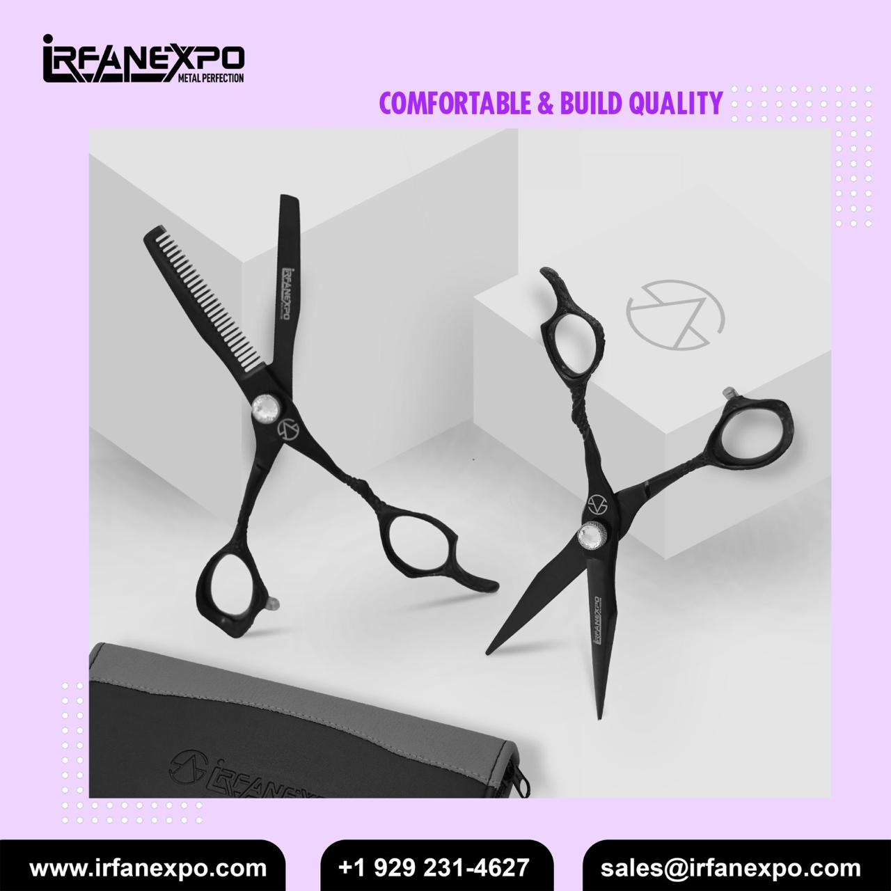 Professional Barber Scissor Set – Cutting & Thinning Shears with Case