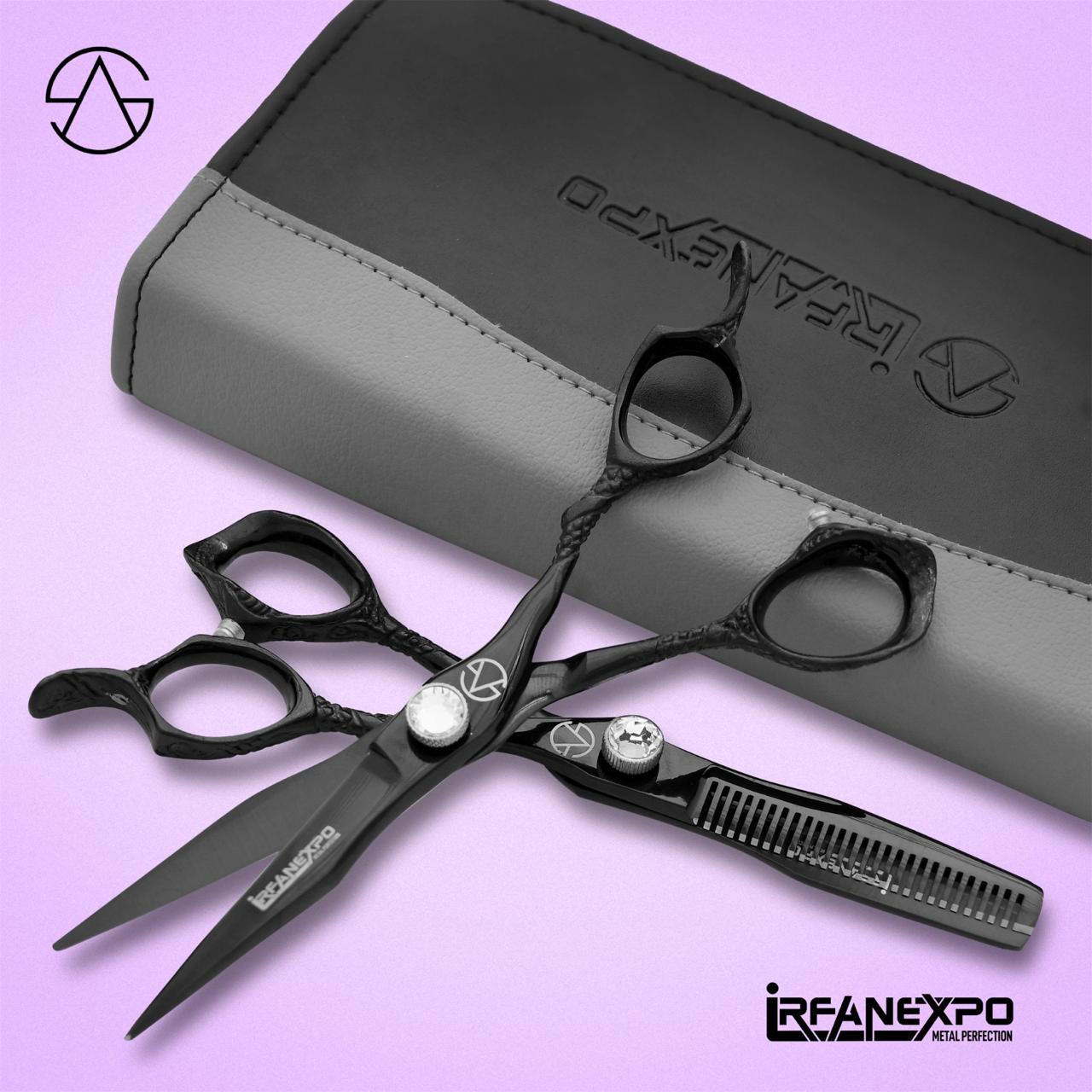 Professional Barber Scissor Set – Cutting & Thinning Shears with Case