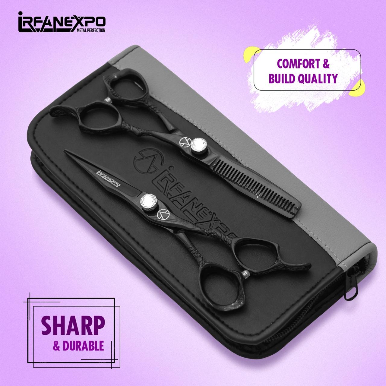 Professional Barber Scissor Set – Cutting & Thinning Shears with Case